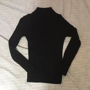 Black ribbed turtleneck